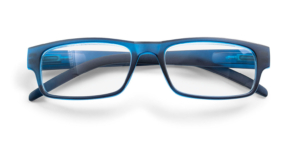 Leesbril kunststof klassiek mat donker blauw