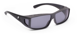 Overzetzonnebril groot hoekig - zwart