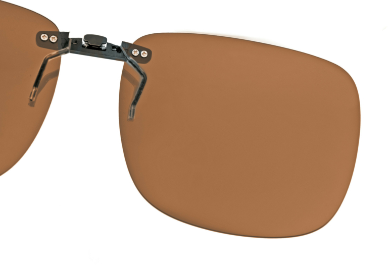 Polarisatie voorhanger opklembaar bruin 52x42mm