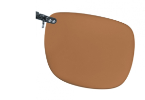 Polarisatie voorhanger opklembaar metalen monturen bruin 52x42mm