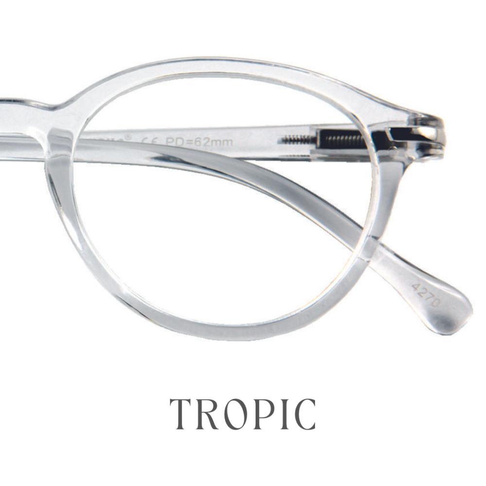 Afbeelding leesbril Tropic van I need you in het transparant