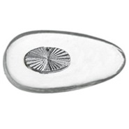 Kunststof schroefpads zilver kern 17 mm